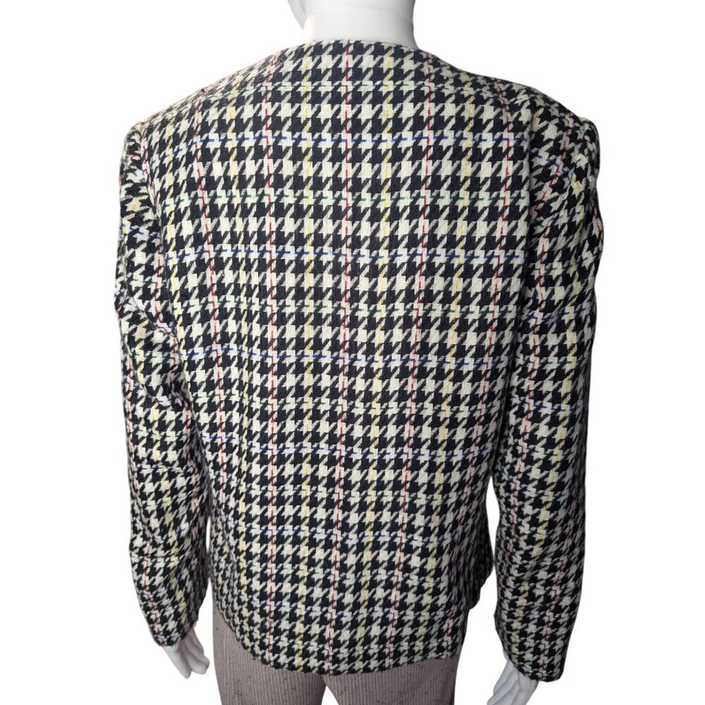 Bfa Classics Houndstooth Blazer Jacket Womens Sz … - image 6